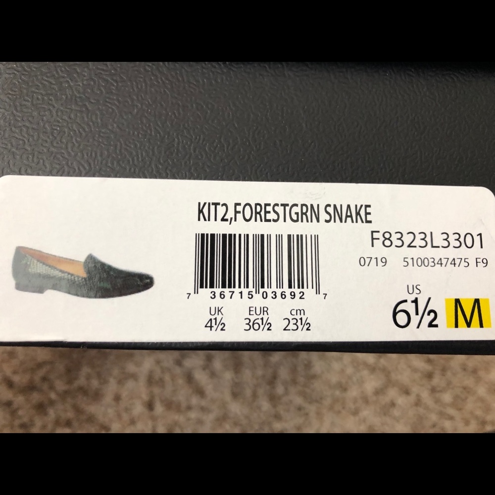 NIB Naturalizer Leather Snake Print Flats - Picture 10 of 10